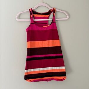 lululemon athletica Striped Tank Top - Red, Orange, Black